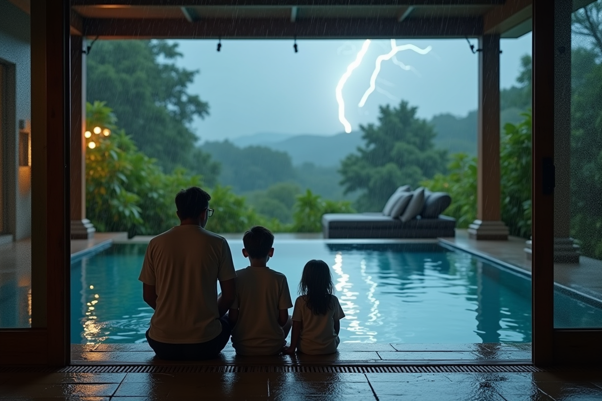 piscine orage